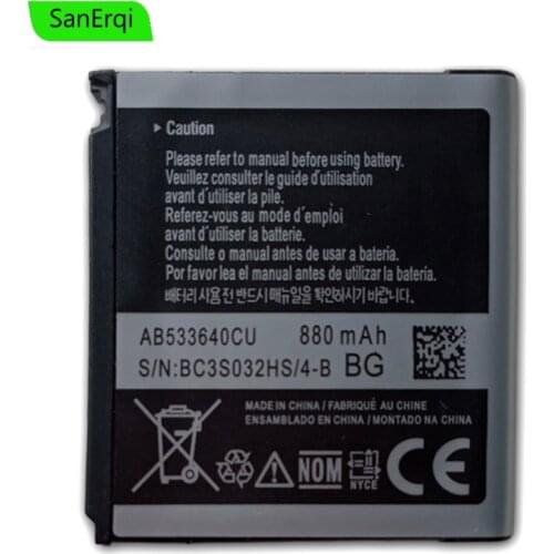 For SAMSUNG AB533640CC AB533640CU Phone Battery 880mAh For Samsung S6888 S3710 S3600C GT-S3600i S3930C S3601