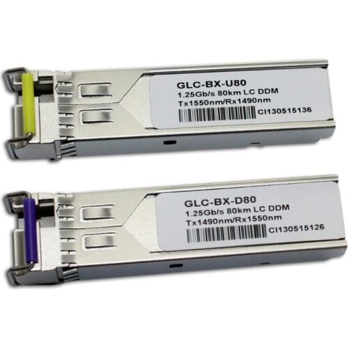 For CISCO 1.25G,Singlemode,BIDI SFP Optical Module, GLC-BX-D20/GLC-BX-U20,1310 /1550nm,20KM,LC connector