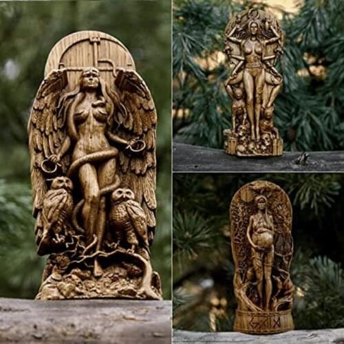 Wiccan Goddess Statue-paganism God Altar Sculpture,female Wisdom God Altar Garden Sculpture Homes Dining Table And Wall Decor