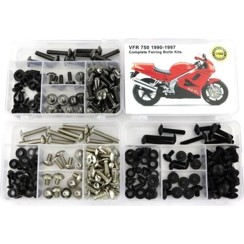 Fit For Honda VFR 750 1990-1997 Motorcycle Full Fairing Bolts Kit Steel Complete Bodywork Screws Fairing Clips Nuts