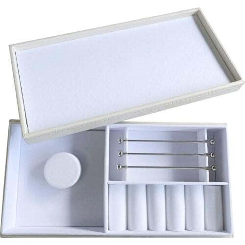 25.5*13*5.7cm Packaging leather Box Jewelry Display Charms Ring Bracelet Earring Gift Velvet Box Compatible with Europe Jewelry