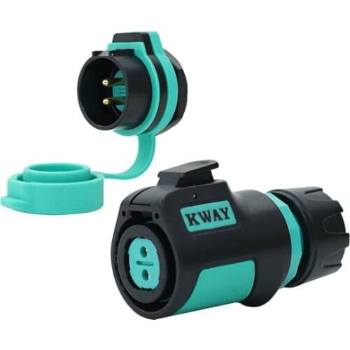 KWAY K20 Plastic M20 2 3 4 5 7 9 12 Pin Waterproof Multipole Power Electrical Connector Female Plug Male Socket LED Panel Mount
