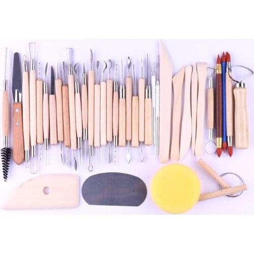 38Pcs/Set Clay Plastic Tool Set Pottery Tools Scraper Creasing Pen Knife Blade Portfolio 2020NEW Hot Manual DIY Art Soft Quality