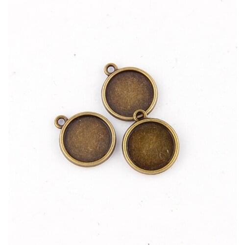 Fit 20x30mm Oval Antique Bronze Pendants Setting Cabochon Cameo Base Tray Bezel Blank DIY Jewelry Findings