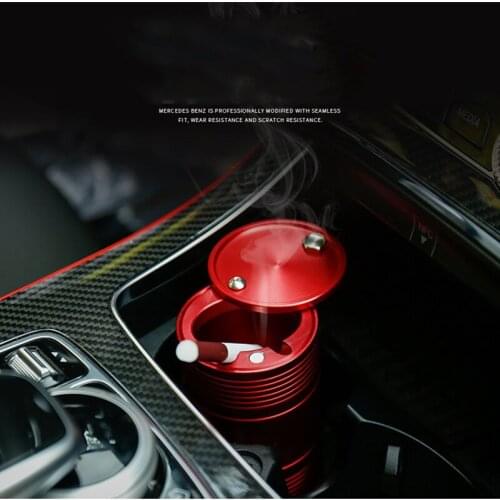 Black Red Aluminum Alloy Car Ashtray Home Ashtray Car Interior Accessories Oil Bucket Ashtray Can Be Customized According To The