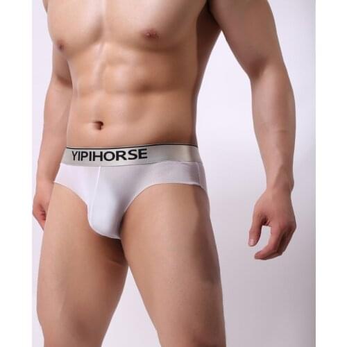 Transparent Comfortable Underwear Men Briefs Male Silk Ultra Thin Transparent Ice Silk Underwear Male Sexy Briefs