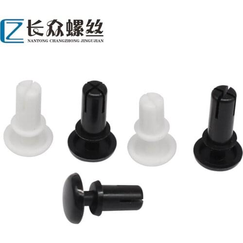 R2 R3 R4 R5 R6 Nylon Bottom Dia Push Clips Rivets Black White Plastic Automotive Rivet Retainer Car Arrow Clip Fit For Hole