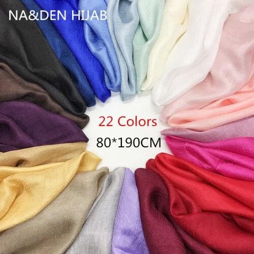 Luxury Women scarf shimmer plain scarves silklike soft muslim head hijab gorgeous pashmina echarpe wrap fashion muffler hot sale