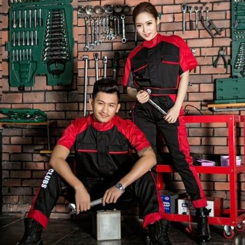 Workwear Clothes Welding Men Women Long Sleeve Workmen Uniform Car Workshop Working Suits Mechanical Overalls Welding Suit AS400