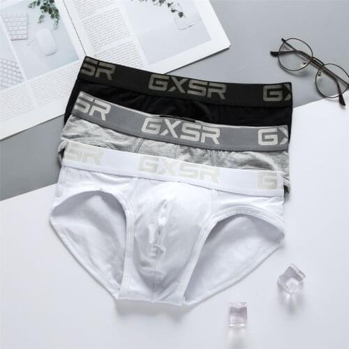 New GXSR jockstrap swimwear men Mens Cotton Underwear Low Waist Sexy Breathable Comfortable Solid Color Basic Mens briefs