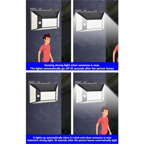 Outdoor Solar Light Durable 316LED Light Controlled Street Lamp Eco-friendly Wall Light Garden Lamp Induction Light