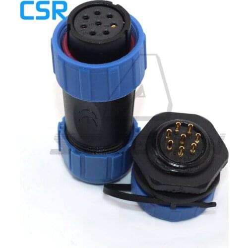 SZJELEN SP21 IP68 plug 8-pin socket LED waterproof power cable connector