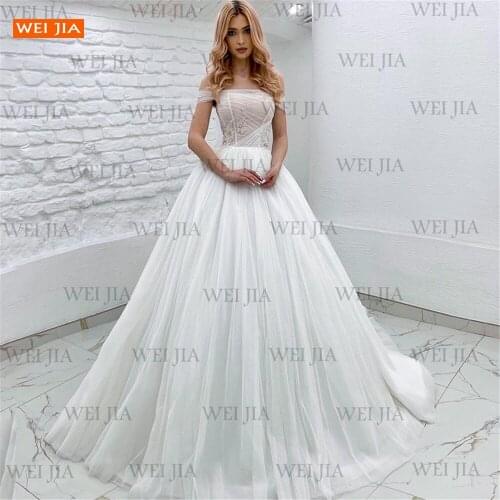 WEIJIA Sleeveless Wedding Dresses
