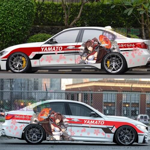 Japan Anime Vinyl Car Sticker Kantai Collection Yamato Cartoon Door Decals Ralliart Rally Stickers On Car Vehicle Accessories