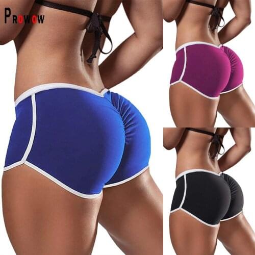Prowow Women Fitness Sport Shorts Sexy Hip Lift Train Clothes 2021 Summer Elastic Waist Pants Running Short Leggings Tights