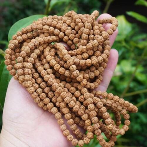 10 strands 7mm Natural Rudraksha Beads Loose Round Rudraksha Beads Meditation Prayer Beads Japa Mala Yoga Jewellry Findings DIY