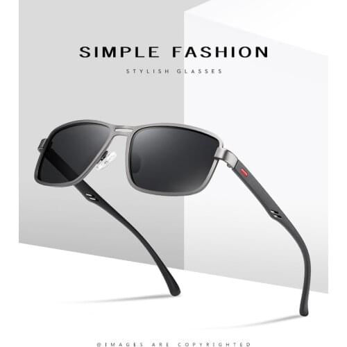 2020 Mens Polarized Sunglasses for Sports Outdoor Driving Sunglasses Men Metal Frame Square Gafas De Sol Hombre for Driver