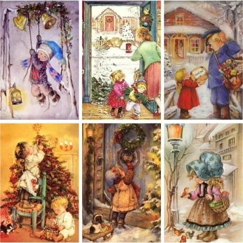 5D Diamond Painting Kids Full Drill Square Diamond Embroidery Cartoon Mosaic Rhinestone Picture Christmas Gift