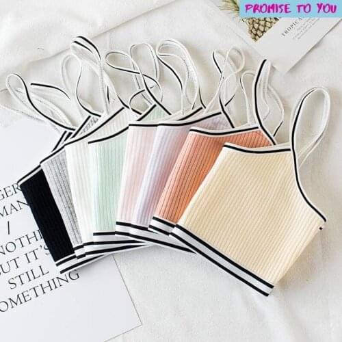 6Pc/lot Teenage Girl Sling Training Bra Soft Cotton Cute Bralette Underwire Free Underwear for Puberty Girls 8-12Y