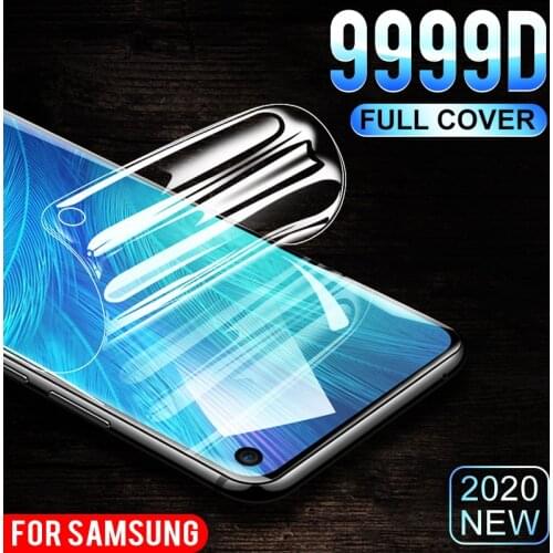 9999D Full cover Protective Hydrogel Film Screen Protector on for Samsung S10 S20 Ultra S8 S9 Plus S10e A10 A50 A70 Not Glass