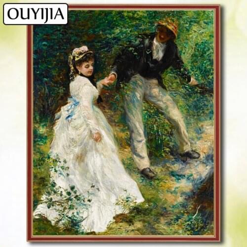 OUYIJIA 5D DIY Diamond Painting Full Square Pierre Auguste Renoir Embroidery Painting Sale Diamond Mosaic Picture Of Rhinestones