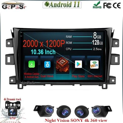 6G+128G Android 11 Car Radio Stereo Player GPS Navigation Multimedia for Nissan NAVARA Frontier NP300 2015-2017 NO DVD DVR IPS