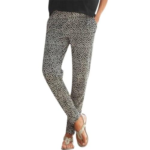 Elastic pants for women High Waist Printing Easy Trousers Long Pants Boho with pockets pants korean fashion streetwear Hot Pants