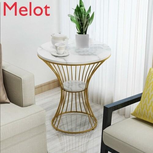 Customized European Entry Lux Living Room Decorative Storage Sofa Table Modern Minimalist Marble Small Bedroom Tea Table