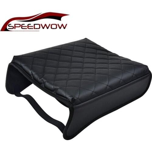 SPEEDWOW Car Armrest Box Mats Leather Center Console Covers For Ford F-150 Trucks 2015-2020 Vehicle Arm Rest Box Pads