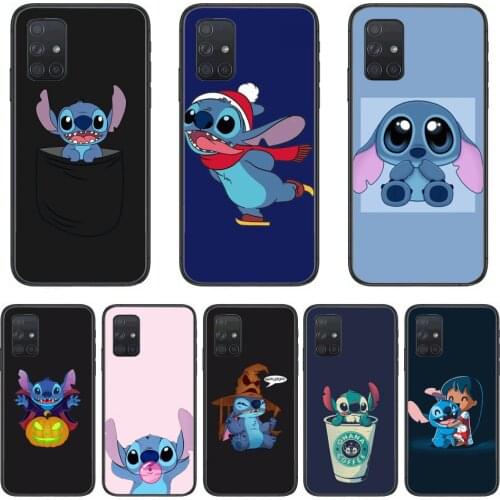 Stitch Phone Case Hull For Samsung Galaxy A 50 51 20 71 70 40 30 10 E 4G 5G S Black Shell Art Cell Cover