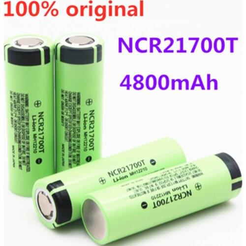 21700 NCR21700T Lithium Rechargeable Battery 4800mAh 3.7 V 40A High-discharge Battery High-drain Li-ion Battery