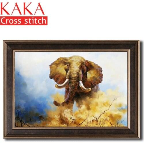 Cross stitch kits,Embroidery needlework sets with printed pattern,11CT-5D canvas for Home Decor Painting,Animals Full NCKA004