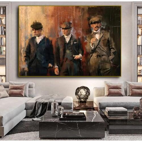 Peaky Blinders Season Figure Art Canvas Prints Oil Painting Wall Art Posters Print Wall Pictures for Living Room Home Cuadros