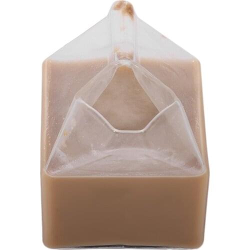 2018 New Creative American Half Pint Creamer Milk Carton Glass Cup Coffee Glass Juice Cup Unique Design Pure Handmade Crafts