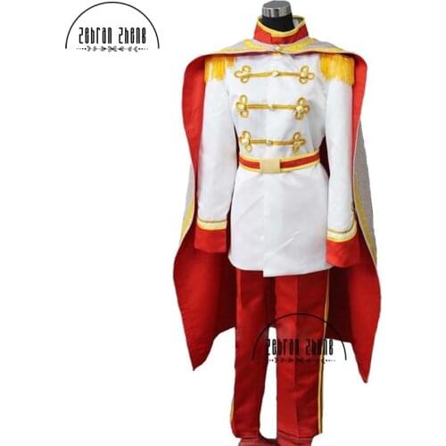 New Arrival Custom Made Adult Prince Charming Cosplay Costume from Cinderella Free Shipping