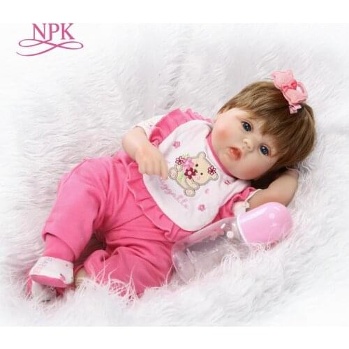 NPK 2017 new Design wholesale reborn baby dollsoft real gentle touch cute doll toys for children on Birthday