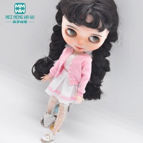 1pcs Blyth Doll Clothes fashion Sweater cardigan, skirt, tube top for Blyth Azone OB23 OB24 1/6 doll accessories
