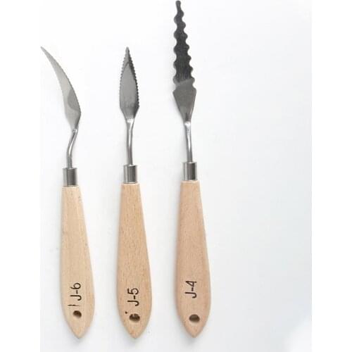 Beech Palette Knife for Oil Canvas Acrylic and More 10 Different Ultra-thin Blades ECO-friendly Excellent Handle Clearance Sale