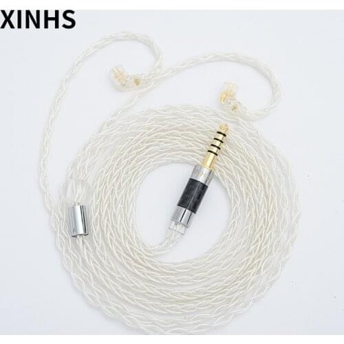 Earphone Wire 2.5/3.5/4.4mm Balanced 8 Core Silver Plated Copper Headphone Upgrade Cable FCor SE846 SE535 UE900S XBA-H3