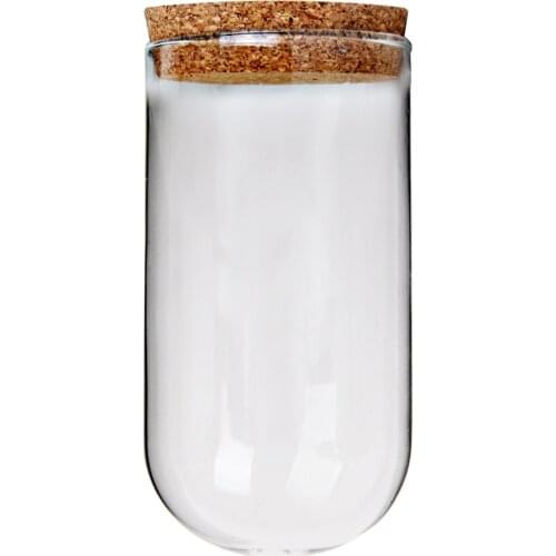 Transparent Mini Glass Bottles Glass Jar Bottle With Corks, 15 X 8 Cm
