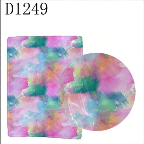 10pcs PVC 9.5*12.5cm printed Transparent Shaker Pocket Patterned Sealed Plastic pouch to DIY shaker bow D1249