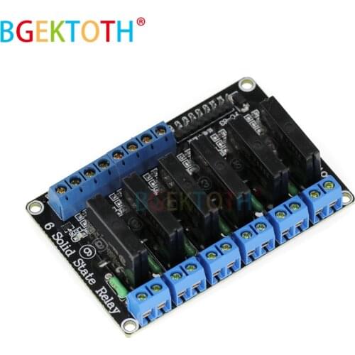 6 Channel 5V 12V 24V DC Relay Module Solid State Low Level G3MB-202P Relay SSR AVR DSP for arduno Diy Kit