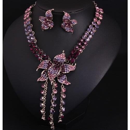 Leaves Earrings Girls Fahion Jewelry Necklace Earrings Set Women Exaggerated Necklace Punk Collar Female Accessories