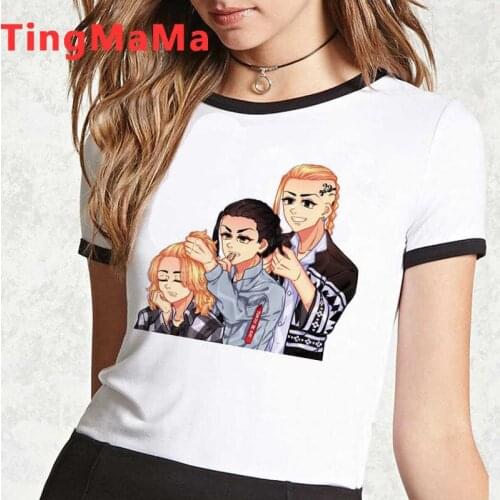Tokyo Revengers summer top top tees men harajuku kawaii kawaii couple clothes casual ulzzang top tees ulzzang