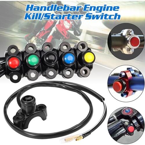 22mm CNC Universal Motorcycle Dirt Bike Engine Stop Start Kill Switch Button Engine Stop Button