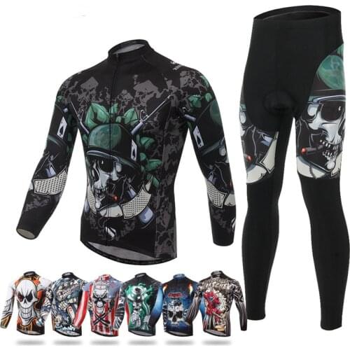 Skull MTB Bike Jersey Sets Bicycle Mens Cycling Clothes Cycling Clothing Roupas Ciclismo Cycling Mallot Ciclismo Hombre Verano