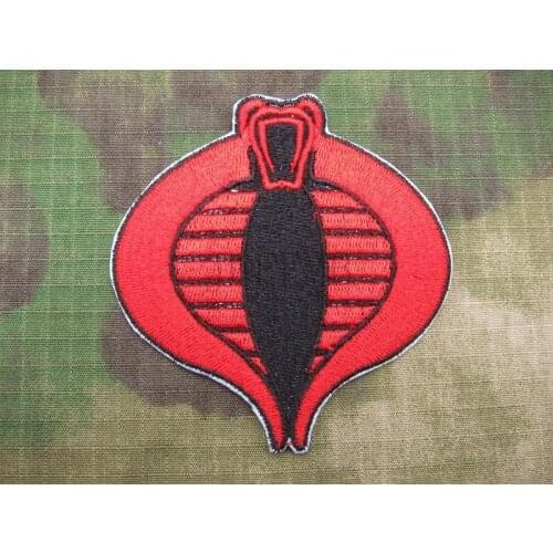 G.I.JOE Cobra Red & Black Logo Tactical military morale Embroidered patch B2530
