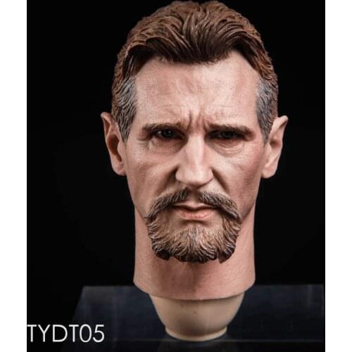 1/6 scale TYDT05 boy Liam Neeson Male Actor star Master Ninja Limenison Head carving Model for 12" Action Figures DIY Doll Body