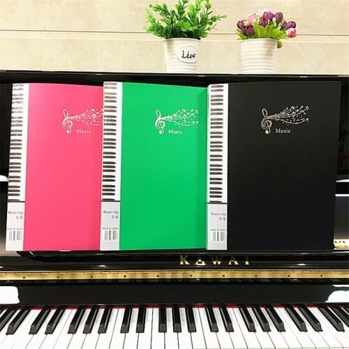20/30 Pages Music Sheet Folder A4 Booklet Bag Piano Score Organizer Practice Book Clip Home Office Stationery