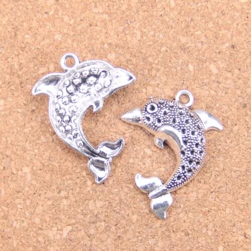 38pcs Charms dolphin ocean sea 33x26mm Antique Pendants,Vintage Tibetan Silver Jewelry,DIY for bracelet necklace
